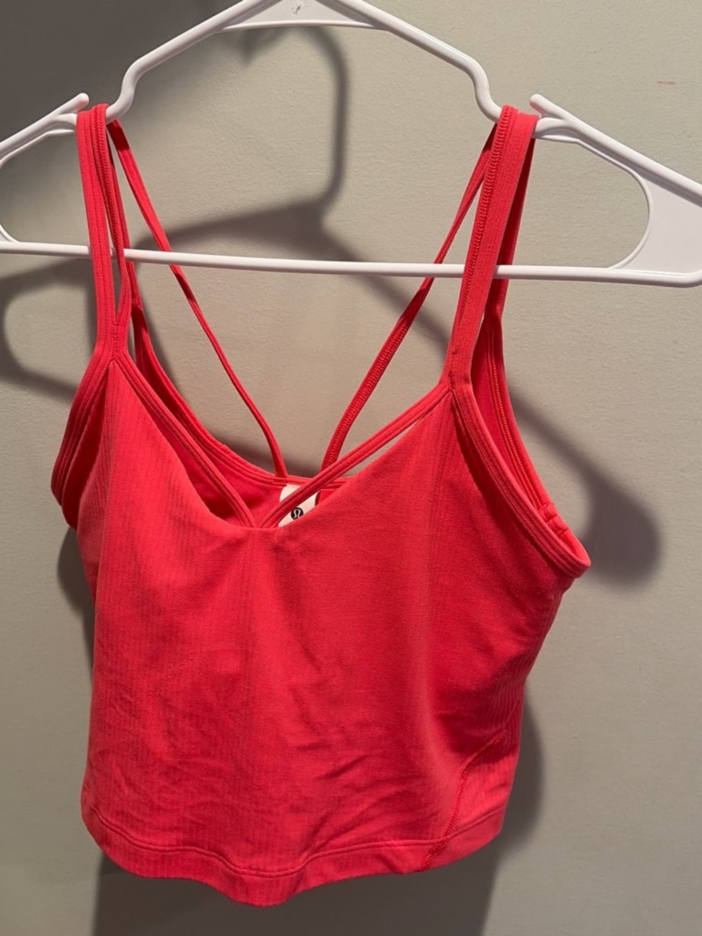 Lululemon Bright Coral Strappy Align Tank